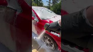 This Red VW Golf is RUINED by POLLEN automobile detailing satisfying spring pantheorganizer [upl. by Kial]