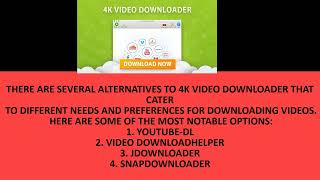 SEVERAL ALTERNATIVES TO 4K VIDEO DOWNLOADER [upl. by Helbon700]