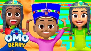 Egyptian Pyramid Song 🐫  Fun Kids Song amp Dance Video  OmoBerry [upl. by Suirred189]