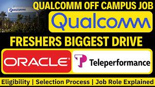 Biggest Hiring  Salary 45  65 LPA  Oracle Qualcomm Teleperformance  BATCH 202420 [upl. by Jochebed]