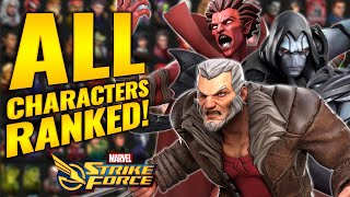 MARVEL STRIKE FORCE TIER LIST ALL CHARACTERS RANKED Best to Worst  August 2024  MSF [upl. by Eadmund710]