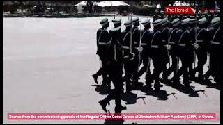 Scenes from commissioning parade of the Regular Officer Cadet Course at Zimbabwe Military Academy [upl. by Tenaej]