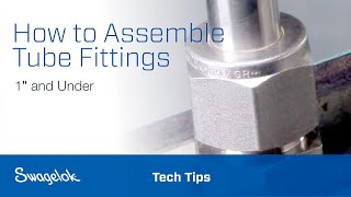 How to Assemble Tube Fittings 1″ and Under  Tech Tips  Swagelok 2020 [upl. by Lauryn]