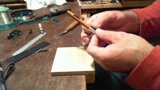 Installing a Grip on a Violin Bow Part 2 Leather Thumb Grip [upl. by Rod]