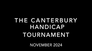 ‘Anyone can Win’  The Canterbury Handicap Tournament [upl. by Chloris]