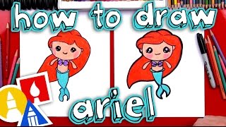 How To Draw Ariel The Little Mermaid [upl. by Aicertal861]