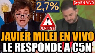 🔴URGENTE MILEI EN VIVO LE RESPONDE A C5N TRAS CONOCER EL DATO DE INFLACIÓN  FRAN FIJAP [upl. by Stalk596]