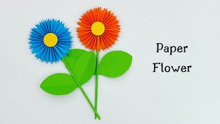 How To Make Easy Paper Flowers For Kids  Nursery Craft Ideas  Paper Craft Easy  KIDS crafts [upl. by Amron]