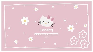 𖤐⭒๋࣭⭑ Aesthetic Cute Hello Kitty Loading Gif 29  Vitamejiku [upl. by Onirefez620]