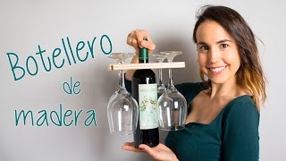 DIY Botellero y portavasos de madera ferrOkey  Hazlo tú mismo [upl. by Olzsal985]