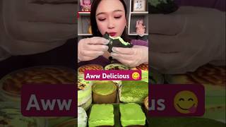 ASMR MUKBANG DESSERT EATING MOCHI CREPEROLL CAKE CHOCOLATE EATING shorts dessertdelicious [upl. by Kadner280]