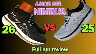 Asics GelNimbus 26 MultiTester Review A top cushioned contender [upl. by Philippine]