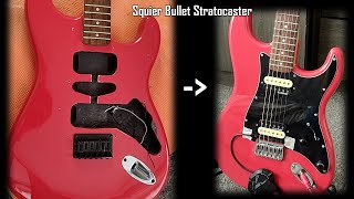 Turning A Squier Bullet Stratocaster Into A Shred Beast [upl. by Bowman]