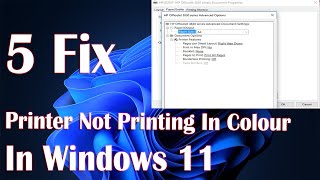 Printer Not Printing In Color In Windows 11  5 Fix How To [upl. by Hedveh182]