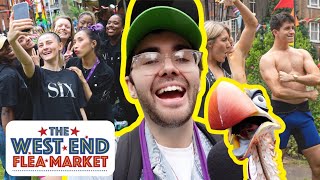 the WEST END FLEA MARKET 2024 vlog  what happened at the London theatre charity event [upl. by Anirtik]