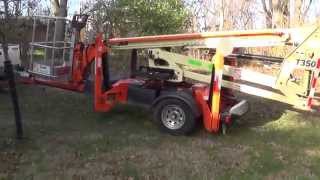 How to operate a JLG T350 man lift [upl. by Nylauqcaj]