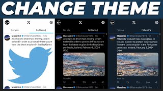 How to Change Twitter Theme Color on Phone 2024  Twitter Dark mode [upl. by Breban]