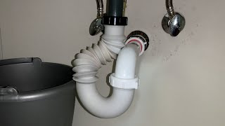 How to Install a Flexible P Trap Drain Doesn’t Line up [upl. by Kryska]