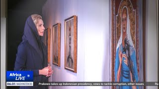 Moscow exhibits Gaddafi daughters art to remember her father [upl. by Posehn]