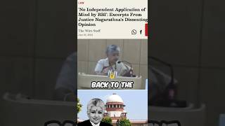 Dissenting Opinion law demonetization supremecourt judge RBI lawyer advocate legalupdate [upl. by Tuinenga]