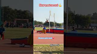 Women pole vault💪 jumperaj shorts youtubeshorts [upl. by Wilona]