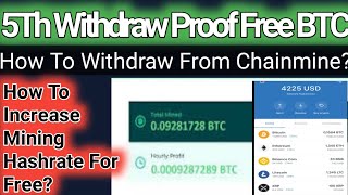 Chainmine Withdraw Proof  How To Withdraw From Chainmineio  How To Increase Mining Speed [upl. by Aneleairam]