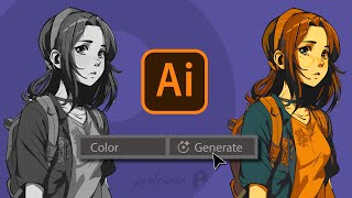 🤖Aplicar color con IA en Illustrator [upl. by Mohkos174]