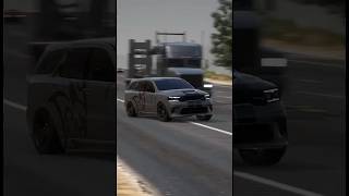 Hellcat Durango goes HEAD ON WITH A Vehicle AFTER OVERTAKING A Truck Driver [upl. by Nibram]