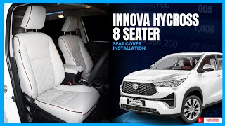 Seat Cover Installation Innova Hycross 8 Seater  Innova Hycross Seat Cover Installation  Hycross [upl. by Htebarual]