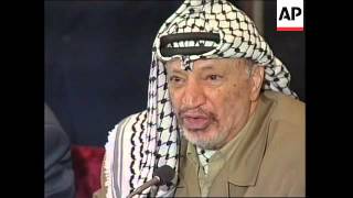 CHINA PALESTINIAN LEADER YASSER ARAFAT MEETS TANG JIAXUAN [upl. by Ronyam]