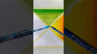 Easy Painting with DOMS brush pen🤔😱 shorts craft art drawing crafts satisfying [upl. by Jermain]