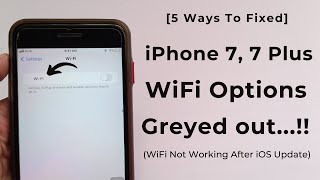 iPhone 7 7 Plus WiFi Greyed Out 2024 [upl. by Ermine]