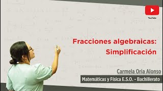 Fracciones algebraicas Simplificación [upl. by Merow]