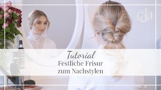 Brautfrisur Hochzeitsfrisur Tutorial für mittellanges amp langes Haar  asambeauty [upl. by Yespmed996]