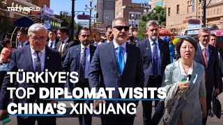 Türkiye’s top diplomat visits Chinas Xinjiang region [upl. by Mose]