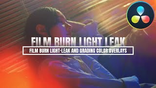 Film Burn Light Leak Overlay ★ DaVinci Resolve Templates ★ [upl. by Nerua485]