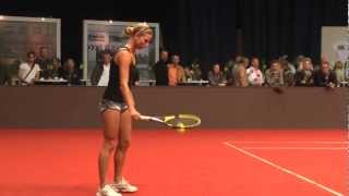 Sesil Karatantcheva service game vs Zuzana Luknarova  Porsche Tennis Grand Prix 2012 [upl. by Asirahc889]