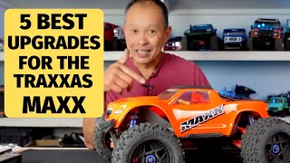 5 best upgrades for the Traxxas Maxx  best 4s monster truck mods [upl. by Nidya]