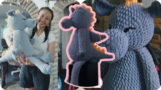 Free Dragon Amigurumi Tutorial  Seasmoke Dragon  Part 2  ENG CC [upl. by Hake625]