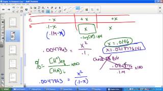 pH and Percent Ionization of Weak Acid Example Problems [upl. by Studner]