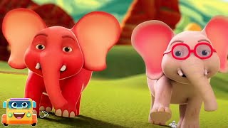 Ek Mota Hathi Ghumne Chala एक मोटा हाथी Hindi Rhymes and Elephant Cartoon Song [upl. by Ellinet]