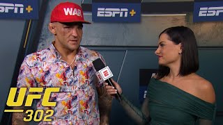 Dustin Poirier reflects on UFC 302 loss vs Islam Makhachev ‘That’s fighting’  ESPN MMA [upl. by Aissyla202]