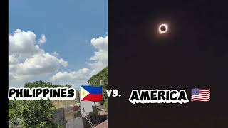 Solar Eclipse Philippines Vs America [upl. by Swan]