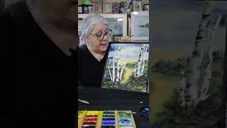 StepbyStep Birch Trees in Watercolor Learn Now shorts WatercolorTutorial [upl. by Dahl]