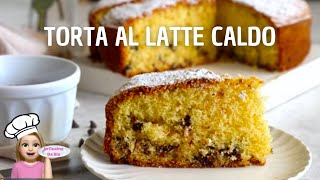 La Torta più soffice del mondo💥Torta al latte caldo sofficissima con gocce di cioccolata [upl. by Garner]