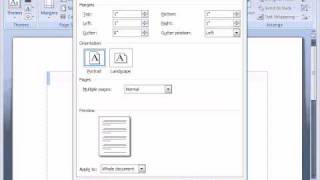 Word 2007  Set Margins and Paragraph Alignment [upl. by Adirahs501]