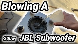 Blowing a JBL Subwoofer Destruction [upl. by Banks327]