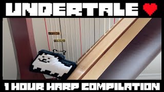 Relaxing Undertale Music  Harp Compilation 1 Hour [upl. by Siroled]