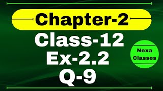 Class 12 Ex 22 Q9 Math  Inverse Trigonometry  Q9 Ex 22 Class 12 Math  Ex 22 Q9 Class 12 Math [upl. by Auhoj]