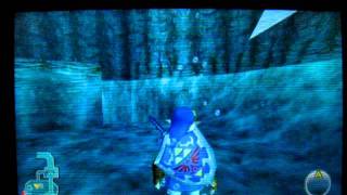 Ocarina of Time 3D Glitch Under the ice in Zoras Domain [upl. by Carvey537]